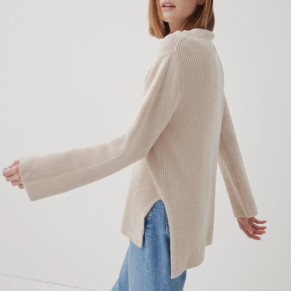 NEW Pact GOTS Organic & Fair Trade Fisherman Knit Tunic Sweater - Size Medium - Picture 4 of 5